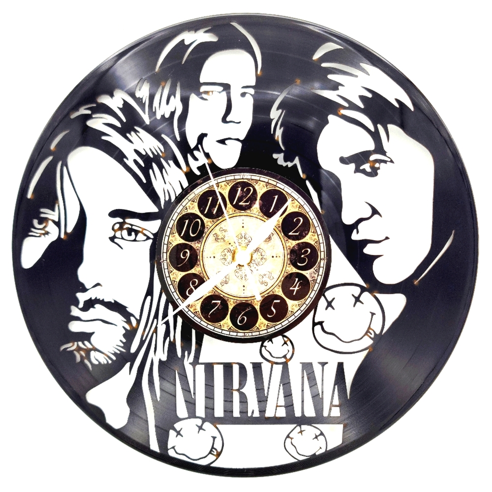 NIRVANA vinyl record clock